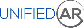 Logo for Unified AR featuring the name in blue and gray colors with a circular design element.